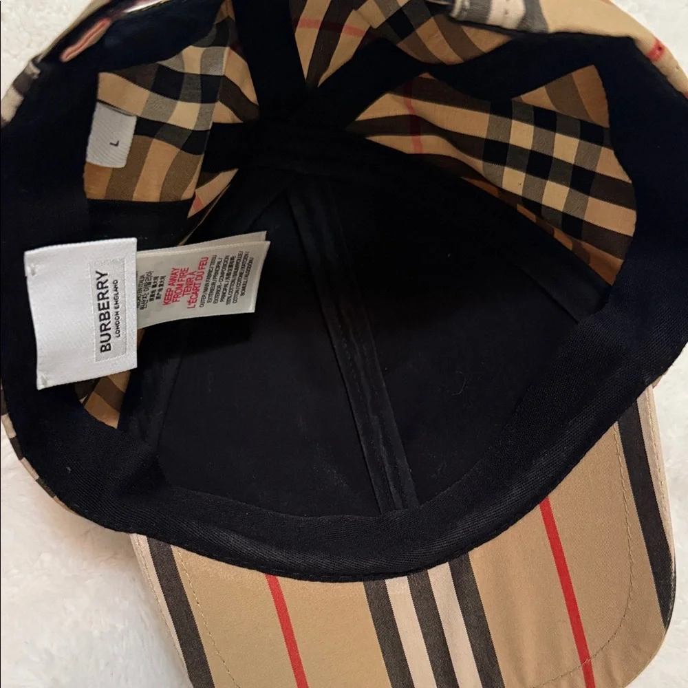 Burberry Classic Check Cap in Tan and Black